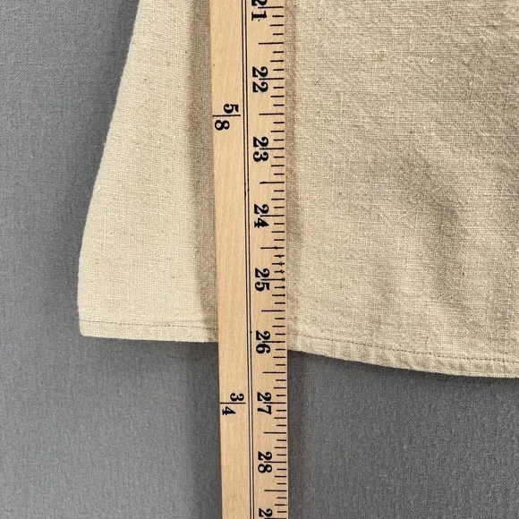 LEEBA MARKS Vintage Shirt Womens Large Cream Embroidered Boho Peasant - Picture 12 of 12